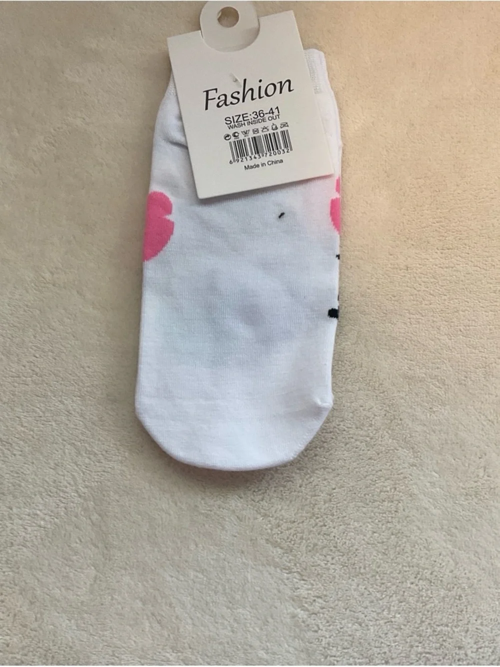 White Cotton Lilo & Stitch Crew Socks